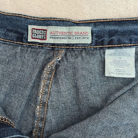 Faded Glory Vintage Denim Skort Women's 12 (read description) - Picture 5 of 7